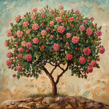 Canvas of Roses in Acrylic